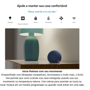 Alexa Echo Dot (5ª geração, lançamento) Alto-falante inteligente com Alexa - Amazon